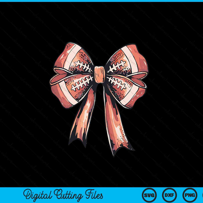 Coquette bow pumpkin American football Thanksgiving autumn SVG cut file