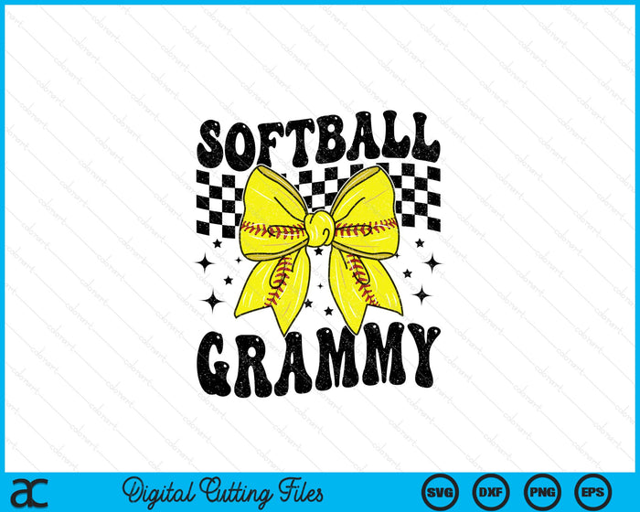 Coquette Bow Softball Grammy Game Day SVG PNG Digital Printable Files