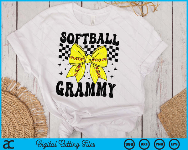 Coquette Bow Softball Grammy Game Day SVG PNG Digital Printable Files