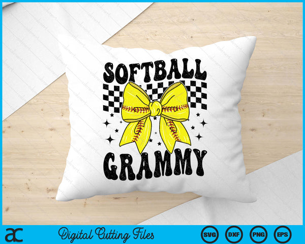 Coquette Bow Softball Grammy Game Day SVG PNG Digital Printable Files