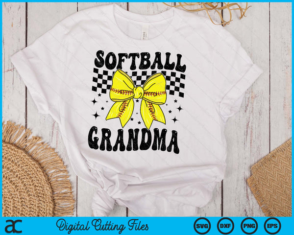 Coquette Bow Softball Grandma Game Day SVG PNG Digital Printable Files