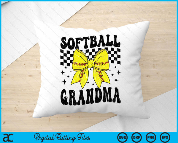 Coquette Bow Softball Grandma Game Day SVG PNG Digital Printable Files