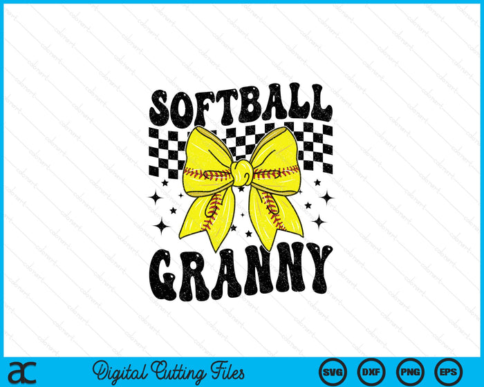 Coquette Bow Softball Granny Game Day SVG PNG Digital Printable Files