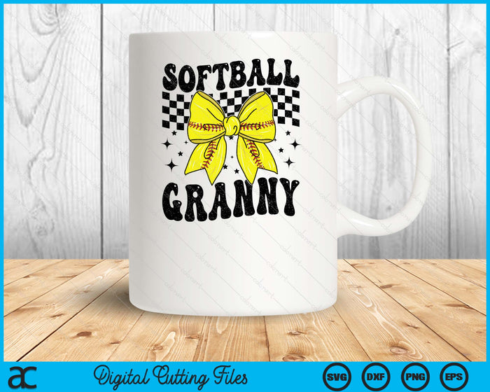 Coquette Bow Softball Granny Game Day SVG PNG Digital Printable Files