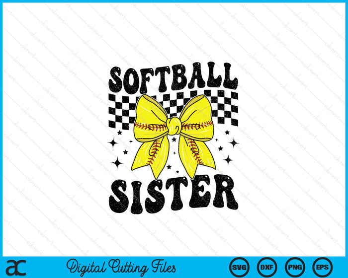 Coquette Bow Softball Sister Game Day Thanksgiving SVG PNG Digital Printable Files