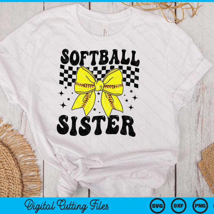 Coquette Bow Softball Sister Game Day Thanksgiving SVG PNG Digital Printable Files