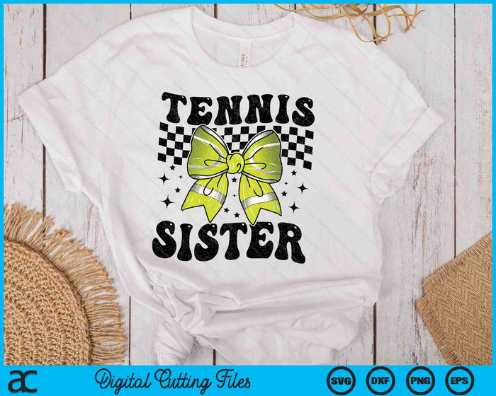 Coquette Bow Tennis Sister Game Day SVG PNG Digital Printable Files