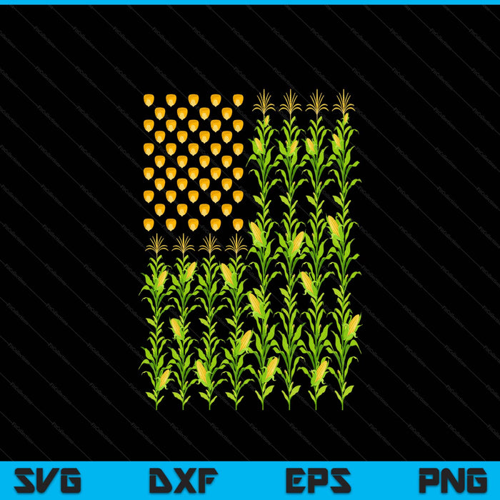Corn farmer American flag crop farmers farm farming SVG PNG cut file for Cricut
