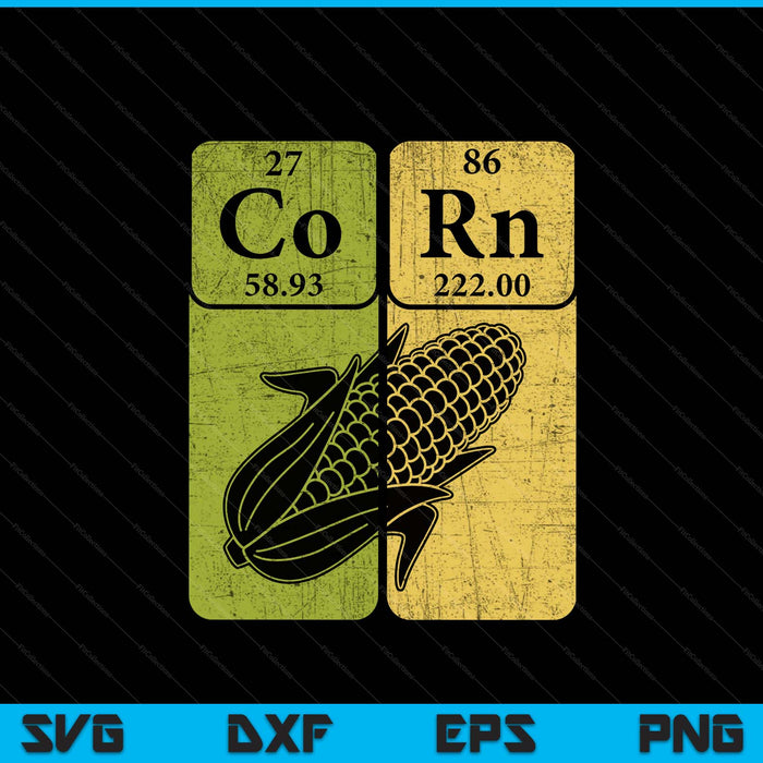 Corn Periodic Table Elements Corn Lover Retro Sweet Corn SVG PNG Digital Printable Files