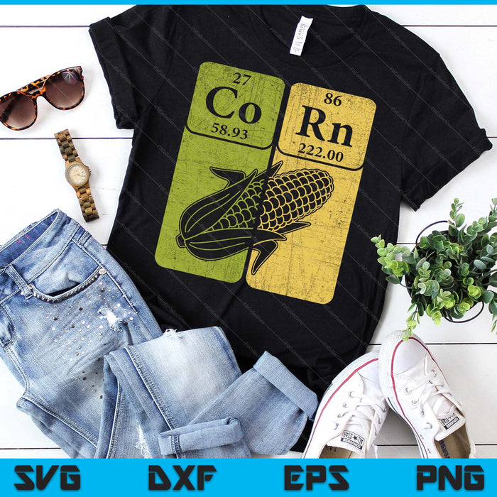 Corn Periodic Table Elements Corn Lover Retro Sweet Corn SVG PNG Digital Printable Files