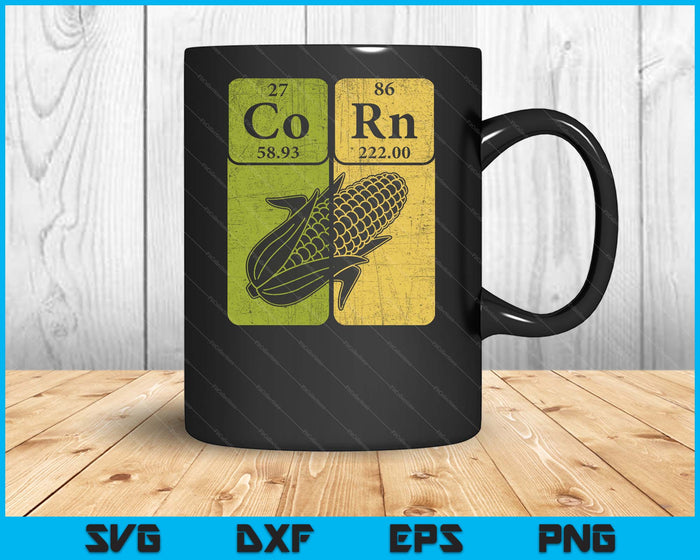 Corn Periodic Table Elements Corn Lover Retro Sweet Corn SVG PNG Digital Printable Files