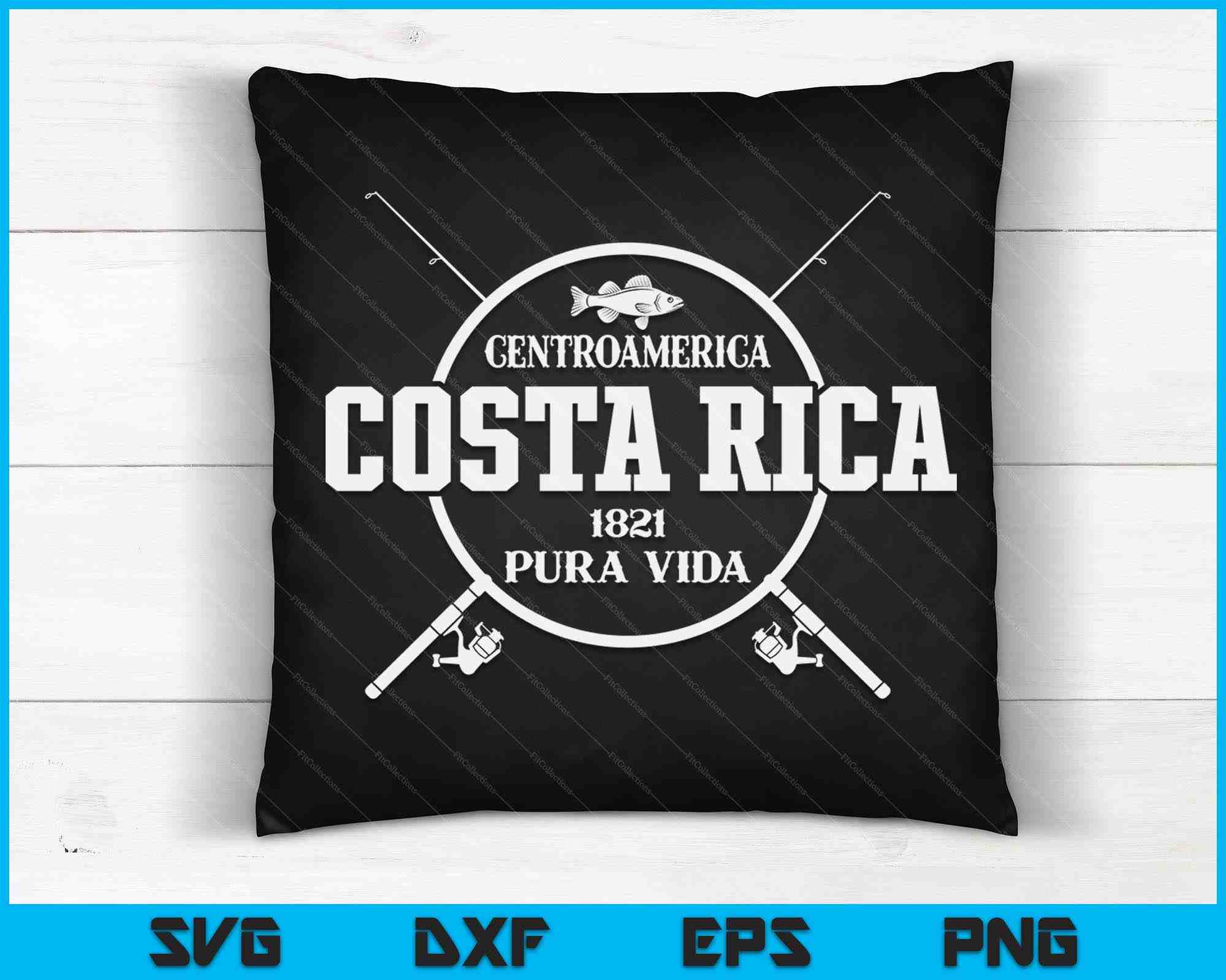 crossed fishing pole svg Costa Rica Vintage Crossed Fishing Rods SVG Digital Printable Files – creativeusarts