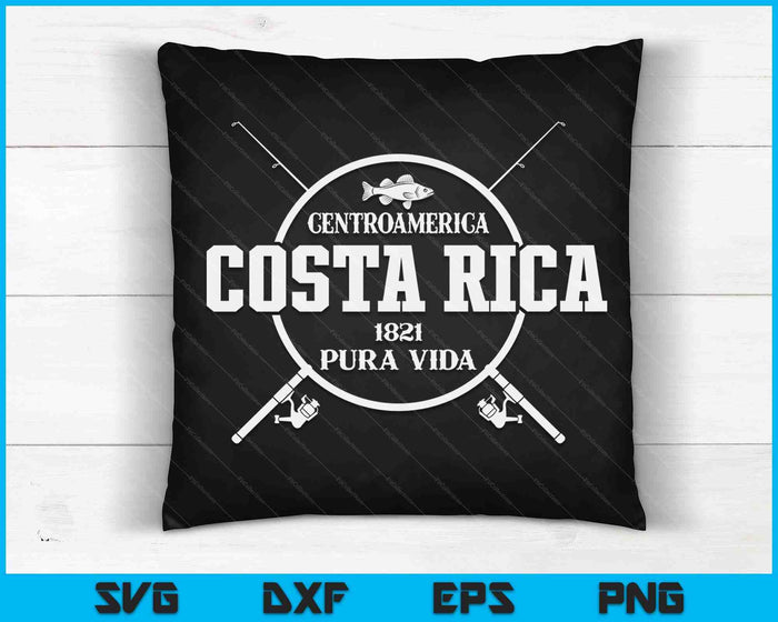 Costa Rica Vintage gekruiste hengels SVG PNG digitale afdrukbare bestanden