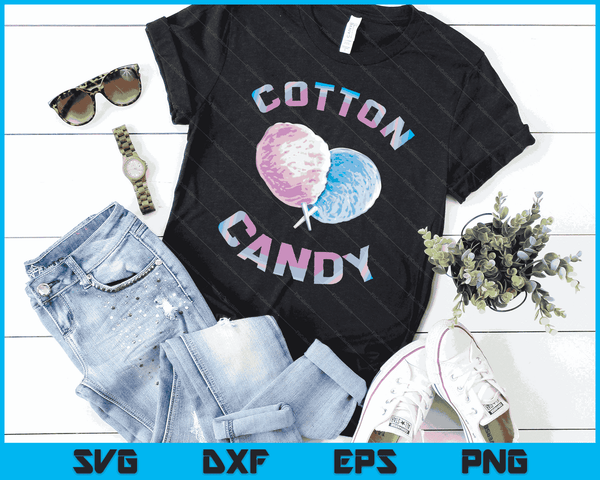 Cotton Candy Sticks Cones Floss Sweet Tooth Candy Fun Gifts SVG PNG Digital Cutting Files