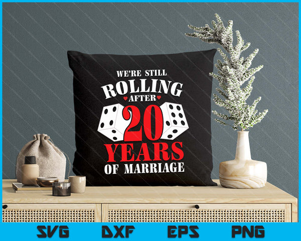 Couples Married 20 Years Funny 20th Wedding Anniversary SVG PNG Digital Printable Files