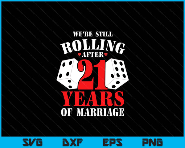 Couples Married 21 Years Funny 21st Wedding Anniversary SVG PNG Digital Printable Files