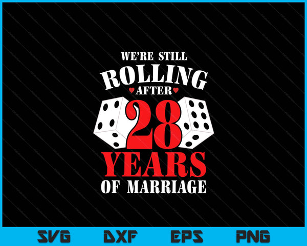 Couples Married 28 Years Funny 28th Wedding Anniversary SVG PNG Digital Printable Files