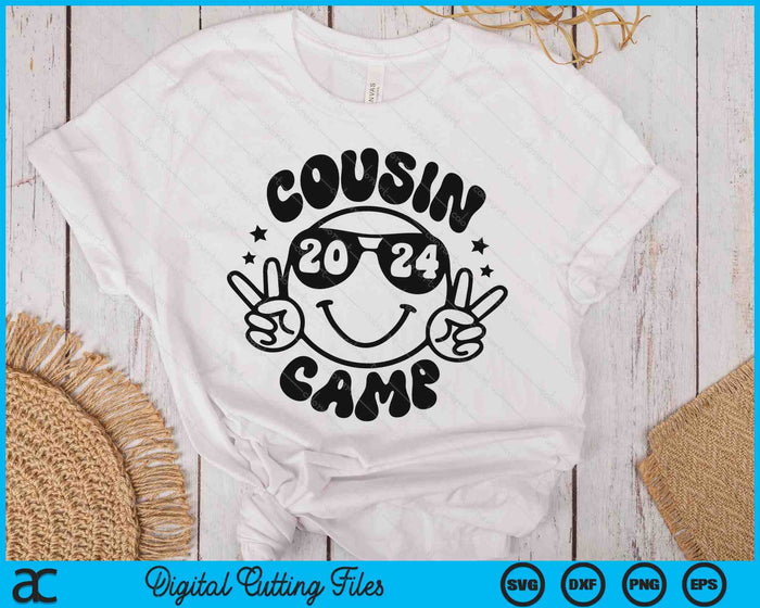 Cousin Camp 2024 Smile Camping Summer Quote SVG PNG Digital Printable Files