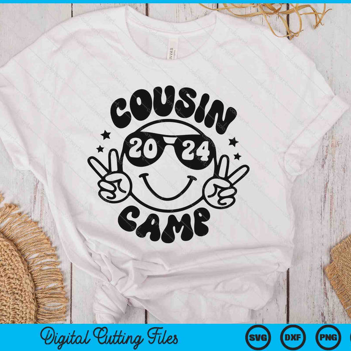 Cousin Camp 2024 Smile Camping Summer Quote SVG PNG Digital Printable Files