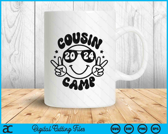 Cousin Camp 2024 Smile Camping Summer Quote SVG PNG Digital Printable Files