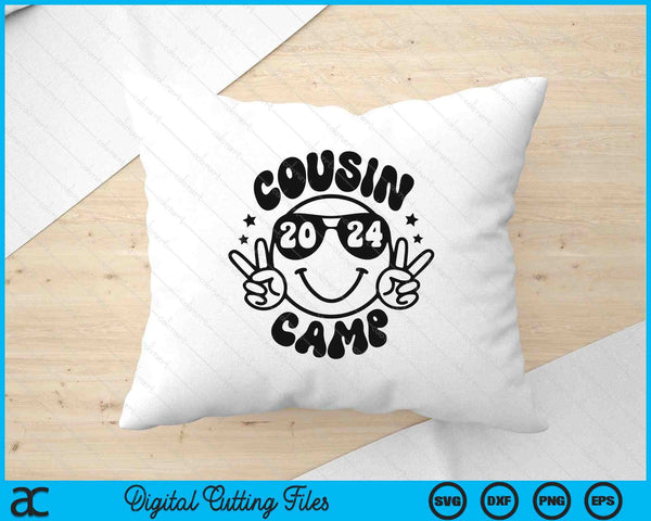 Cousin Camp 2024 Smile Camping Summer Quote SVG PNG Digital Printable Files