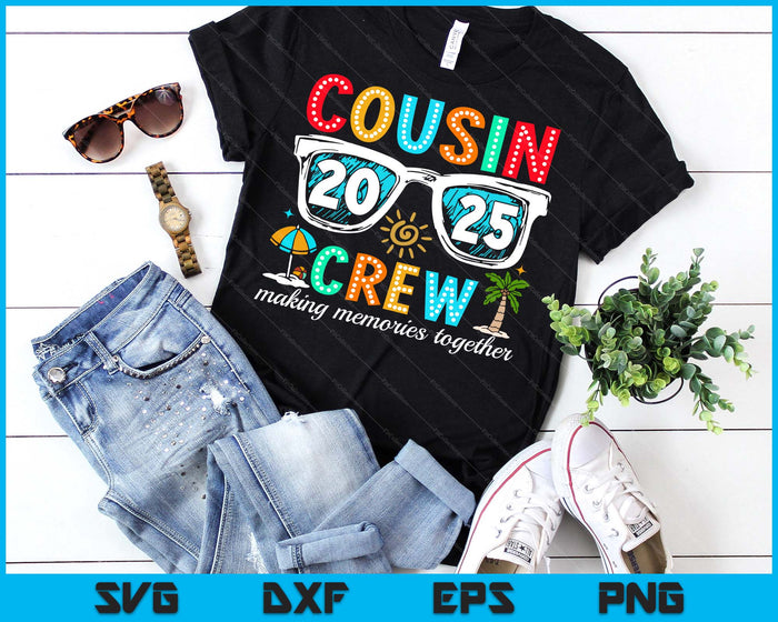 Cousin Crew 2025 Summer Vacation Beach Family Trip Matching SVG PNG Digital Printable Files