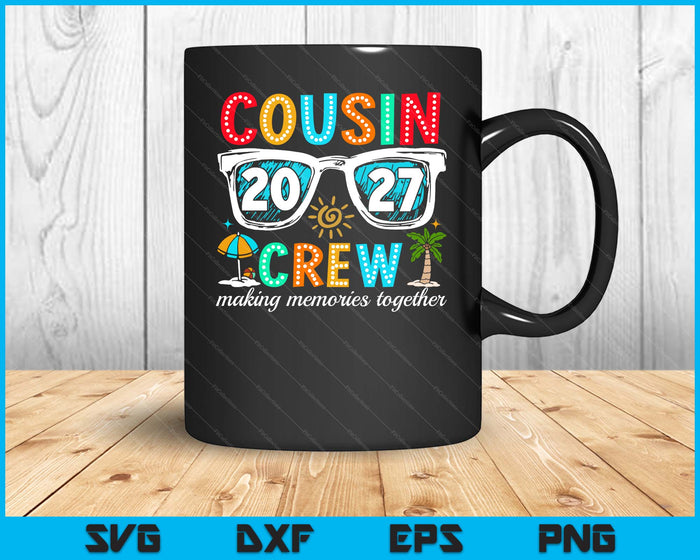 Cousin Crew 2027 Summer Vacation Beach Family Trip Matching SVG PNG Digital Printable Files