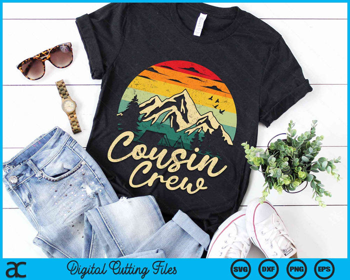 Cousin Crew Camping Outdoor Sunset Summer Camp SVG PNG Digital Cutting Files