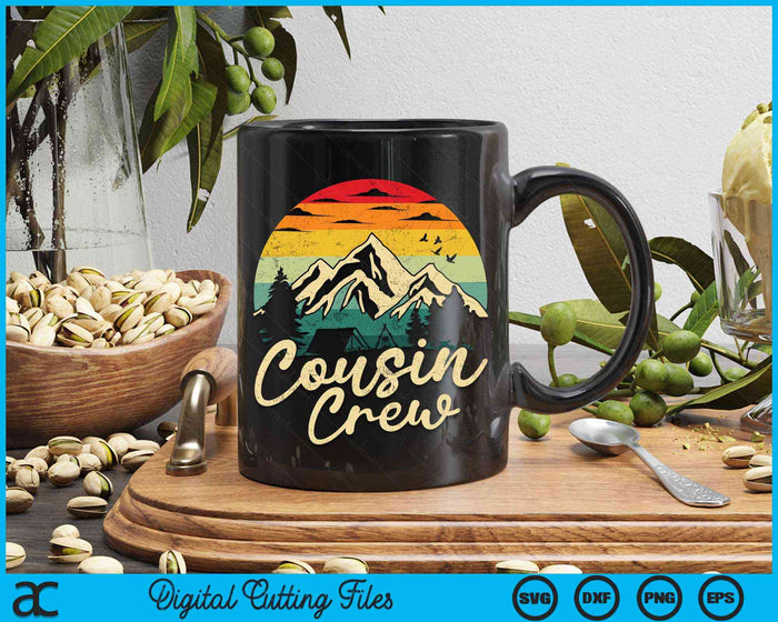 Cousin Crew Camping Outdoor Sunset Summer Camp SVG PNG Digital Cutting Files