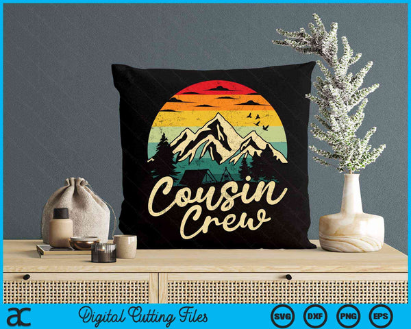 Cousin Crew Camping Outdoor Sunset Summer Camp SVG PNG Digital Cutting Files