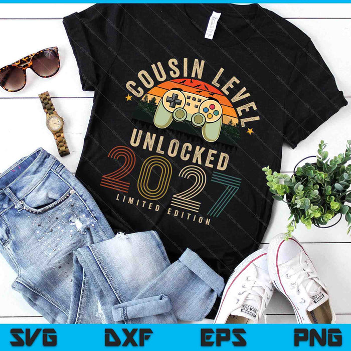 Cousin Level Unlocked 2027 Cousin Est 2027 Prompted To Cousin SVG PNG Digital Printable Files