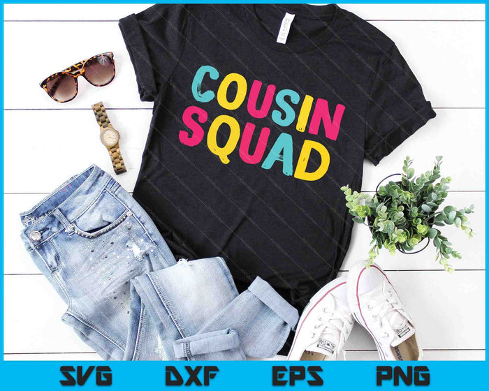 Cousin Squad Crew Family Matching Group Adult Kids Toddlers SVG PNG Digital Cutting Files