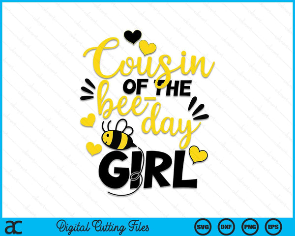 Cousin of the bee day girl SVG PNG Cutting Printable Files
