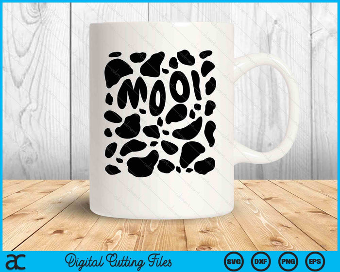 Cow Costume Funny & Cute Calf Halloween SVG PNG Digital Printable Files