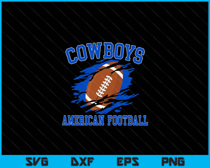 Cowboy American Football For Men SVG PNG Digital Printable Files