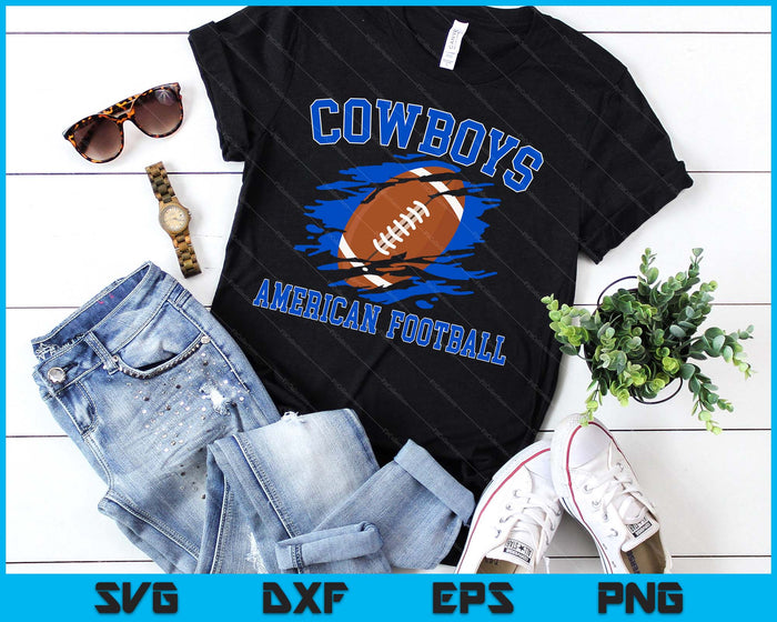 Cowboy American Football For Men SVG PNG Digital Printable Files