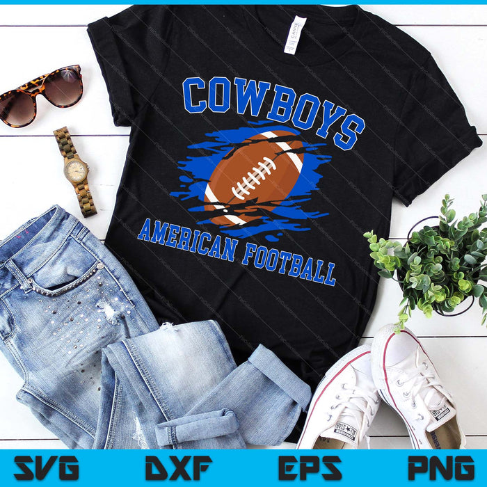 Cowboy American Football For Men SVG PNG Digital Printable Files