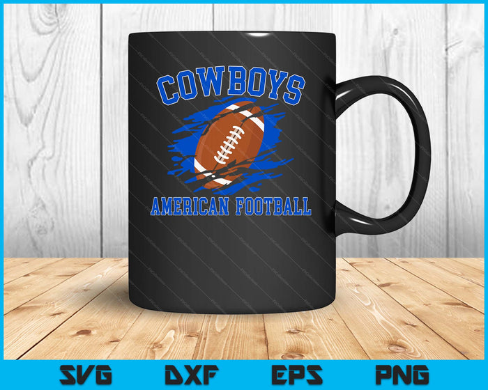 Cowboy American Football For Men SVG PNG Digital Printable Files