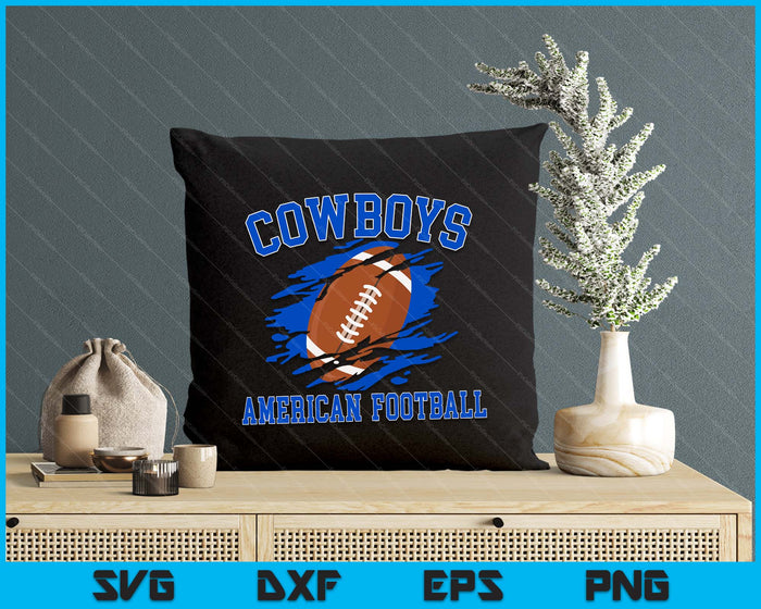 Cowboy American Football For Men SVG PNG Digital Printable Files