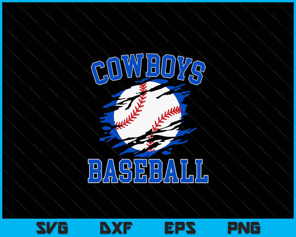 Cowboy baseball for men SVG cut file