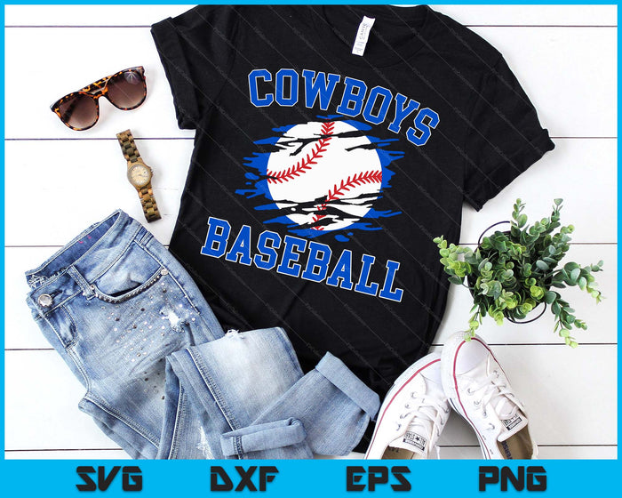 Cowboy Baseball For Men SVG PNG Digital Printable Files