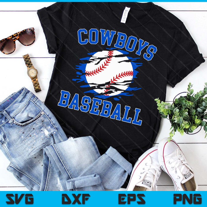 Cowboy Baseball For Men SVG PNG Digital Printable Files