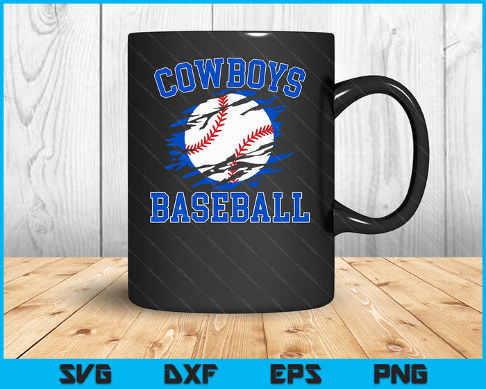 Cowboy Baseball For Men SVG PNG Digital Printable Files