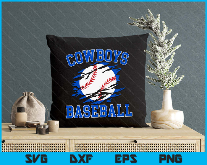 Cowboy Baseball For Men SVG PNG Digital Printable Files