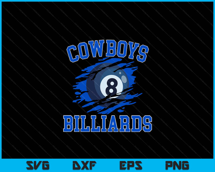 Cowboy Billiards For Men SVG PNG Digital Printable Files