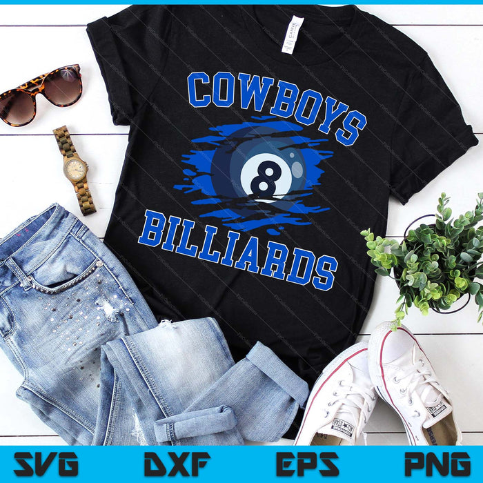 Cowboy Billiards For Men SVG PNG Digital Printable Files