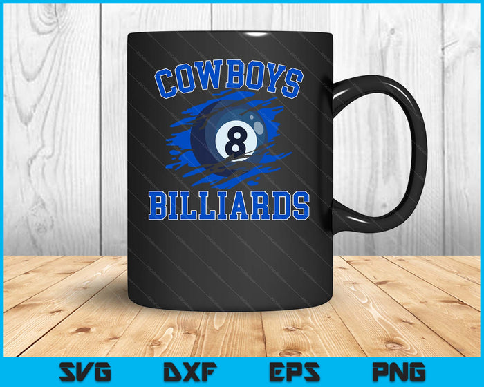 Cowboy Billiards For Men SVG PNG Digital Printable Files