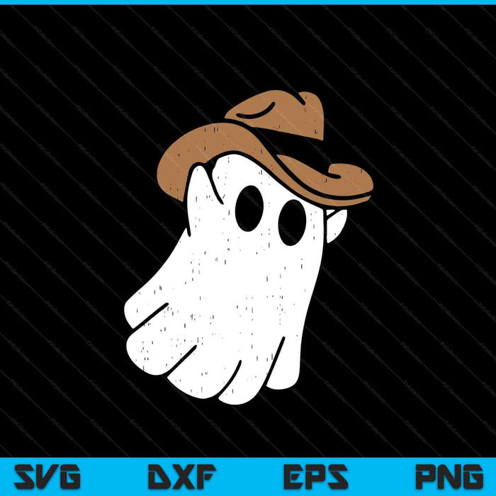 Cowboy ghost Halloween costume spooky boo spirit SVG cut file