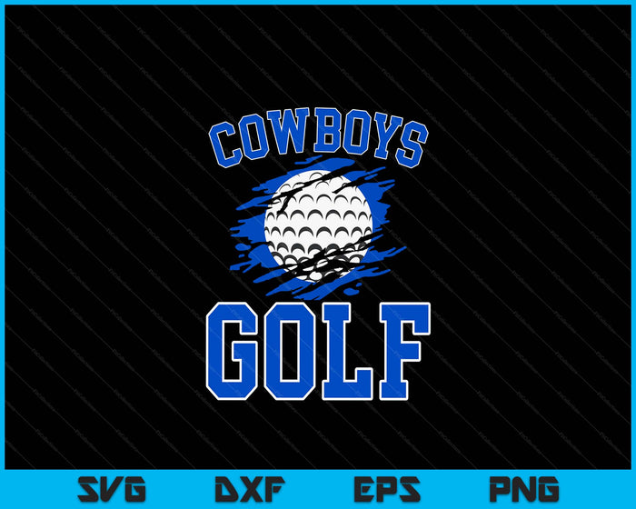 Cowboy Golf For Men SVG PNG Digital Printable Files