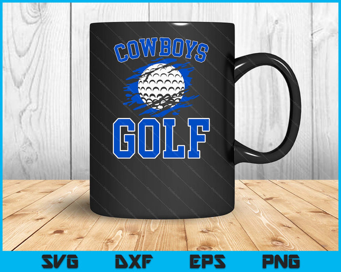 Cowboy Golf For Men SVG PNG Digital Printable Files